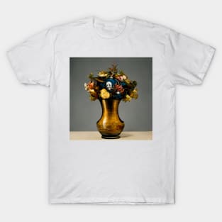 Golden Vase with Flowers T-Shirt